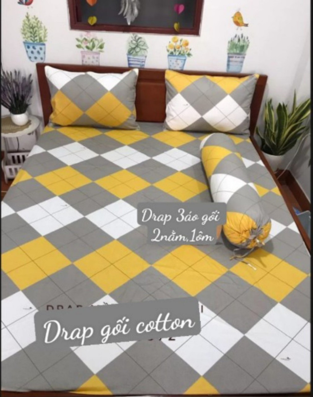 [HCM]Bộ Drap Cotton Thắng Lợi { 4 món } -{ CHUẨN LOGO}