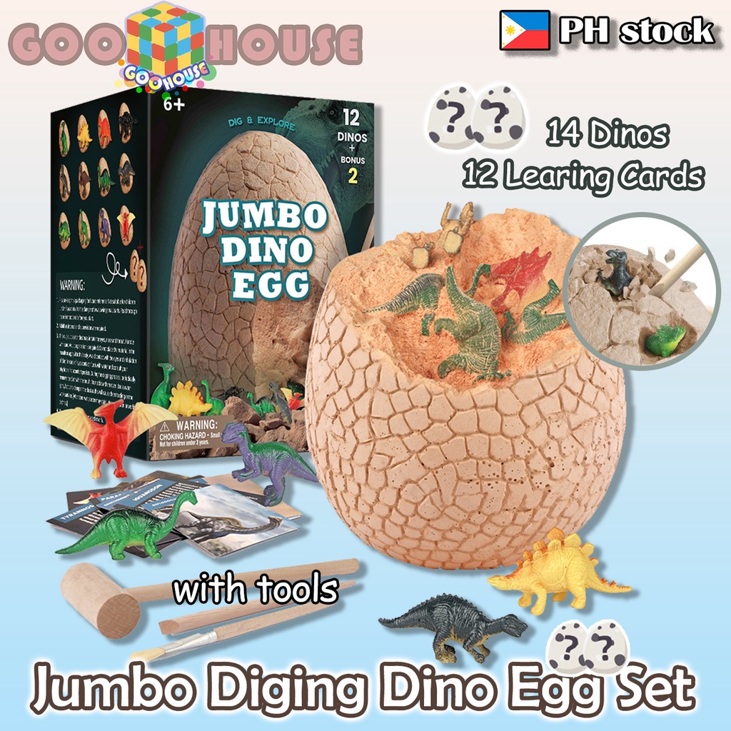 Ready stock】Dinosaur Fossil Egg Digging Kit Giant Dinosaur Egg