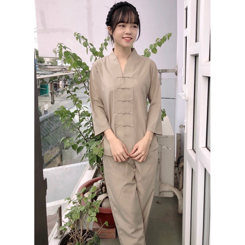 Đồ Lam Đi Chùa # Bà Lai Nút Cây Không Thêu