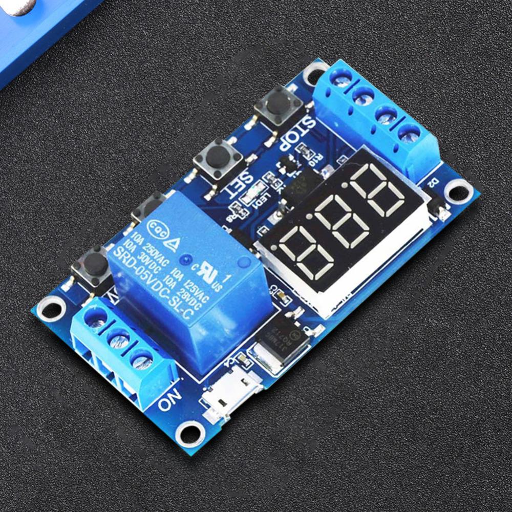 1 Channel Relay Cycle Timer Module Passive Contact Trigger Delay Relay Module Anti-interference Sleeping Mode Accessories