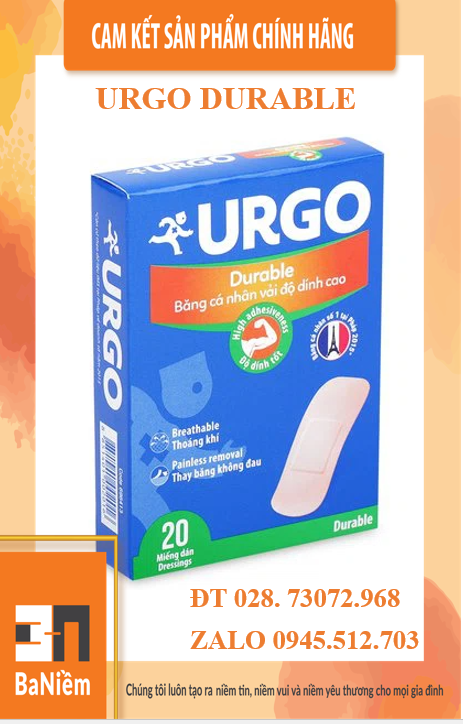 Băng Cá Nhân Urgo Durable 20 Cái