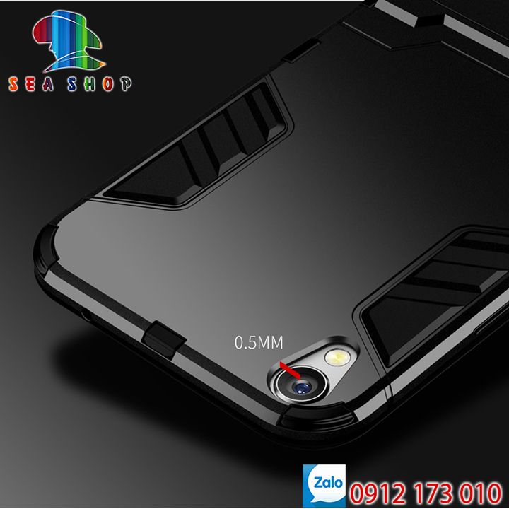 [TẶNG KÍNH CƯỜNG LỰC] Ốp lưng OPPO R9 / F1 Plus iRon man chống sốc - Siêu bền - Thiết kế chân chống xem phim