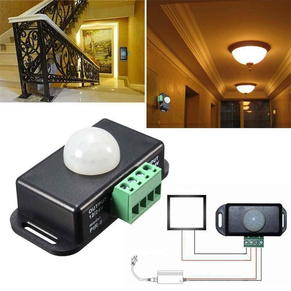 CLARINEJI Durable Electrical Infrared 8A DC 12V-24V Switch For LED Light Strip Sensor Body Auto