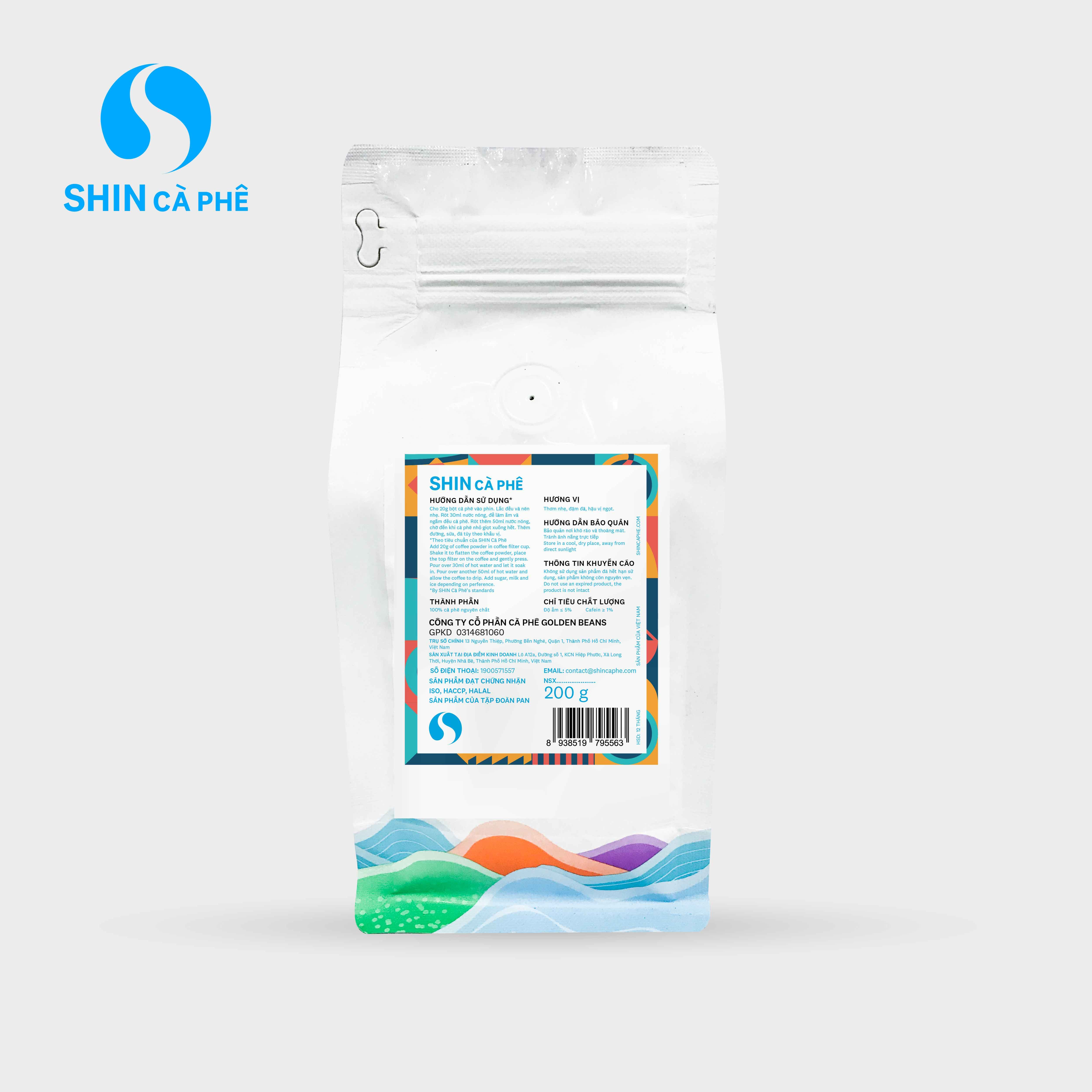 Cà phê Phin đậm đà - SHIN Cà Phê - Cà phê pha phin - Gói 200g
