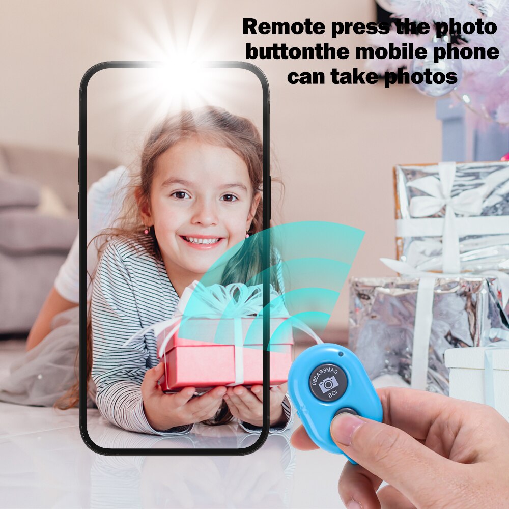 Bluetooth Wireless Shutter Release Rechargeable Remote Control Button Self-Timer Monopod Selfie Stick Phone Camera Controller for IOS Android