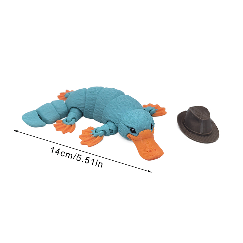 3D Printed Articulated Platypus Fidget Toys Dynamic Animals Toy Full Articulated Flexible Crystal Platypus Toys Adults Fidget Toys For Autism ADHD Home Office Decor. 
