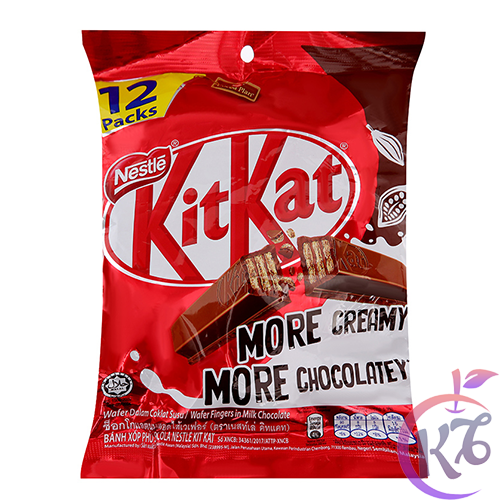 Bánh xốp phủ socola kitkat sb 2f 12 thanh / gói 204g - nestle cocoa bịch 204g - banh xop socola