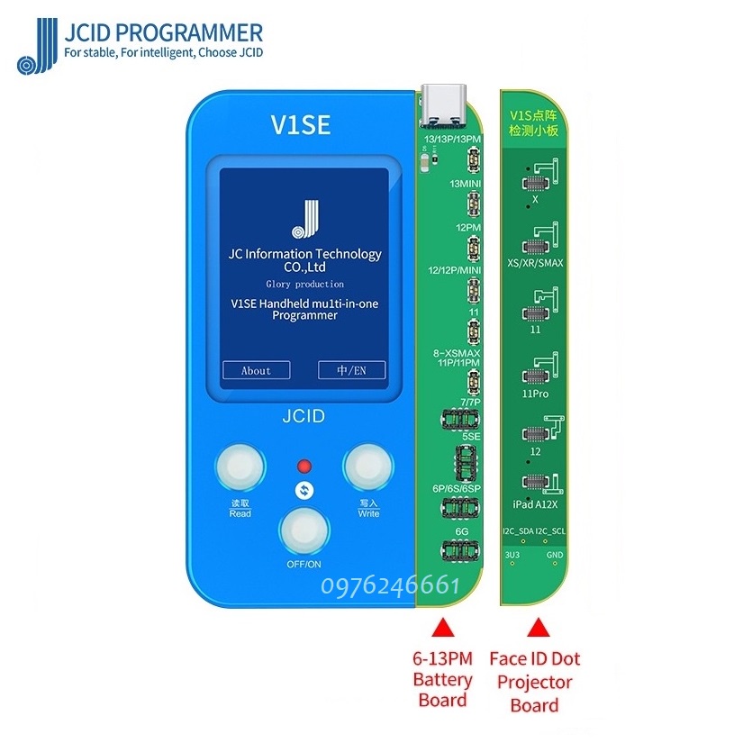 JC V1SE thiết bị hỗ trợ Fix thông tin Màn & FaceID cho iPhone