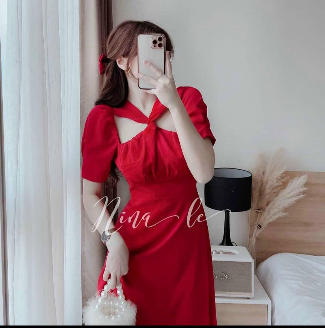 Đầm bigsize soắn ngực cao cấp đi chơi, dự tiệc, dạo phố fashiomzero