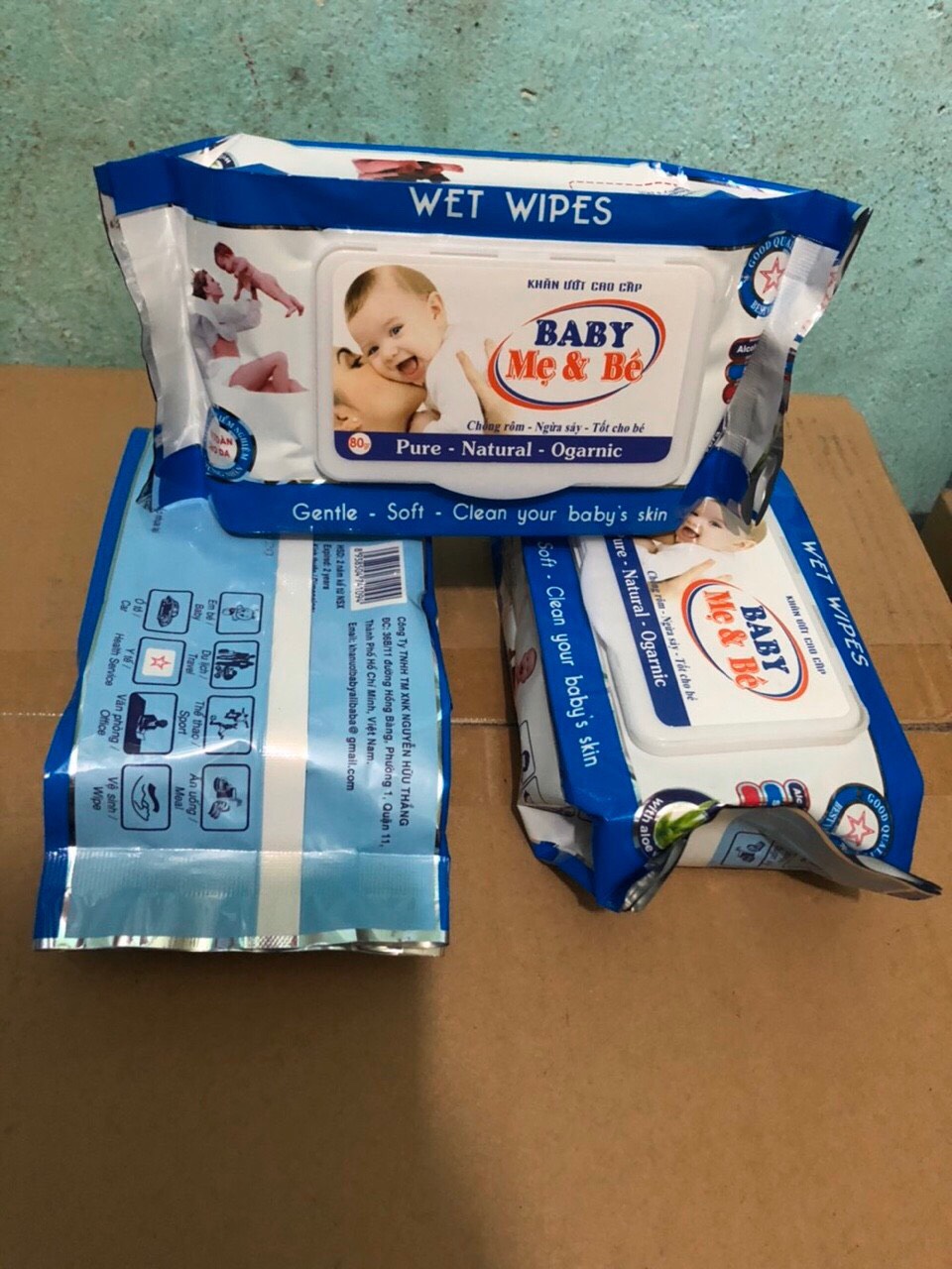 GIẤY ƯỚT BABY  BỊCH 80 GR SIÊU TIẾT KIỆM