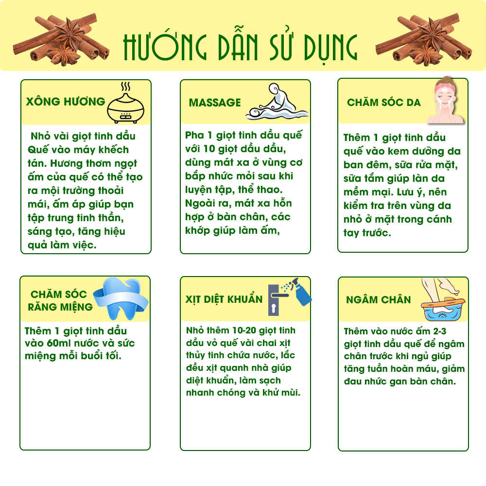 Tinh dầu quế 5ml- chai nhỏ giá dùng thử