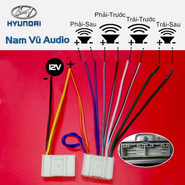 Dây jack âm thanh đầu CD ô tô Hyundai