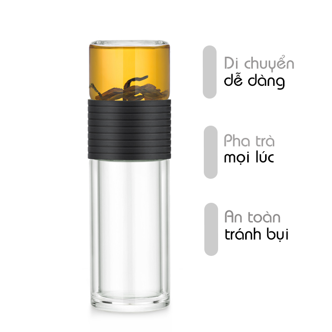 Bình lọc trà travel Samadoyo C002B (xanh) 238mL
