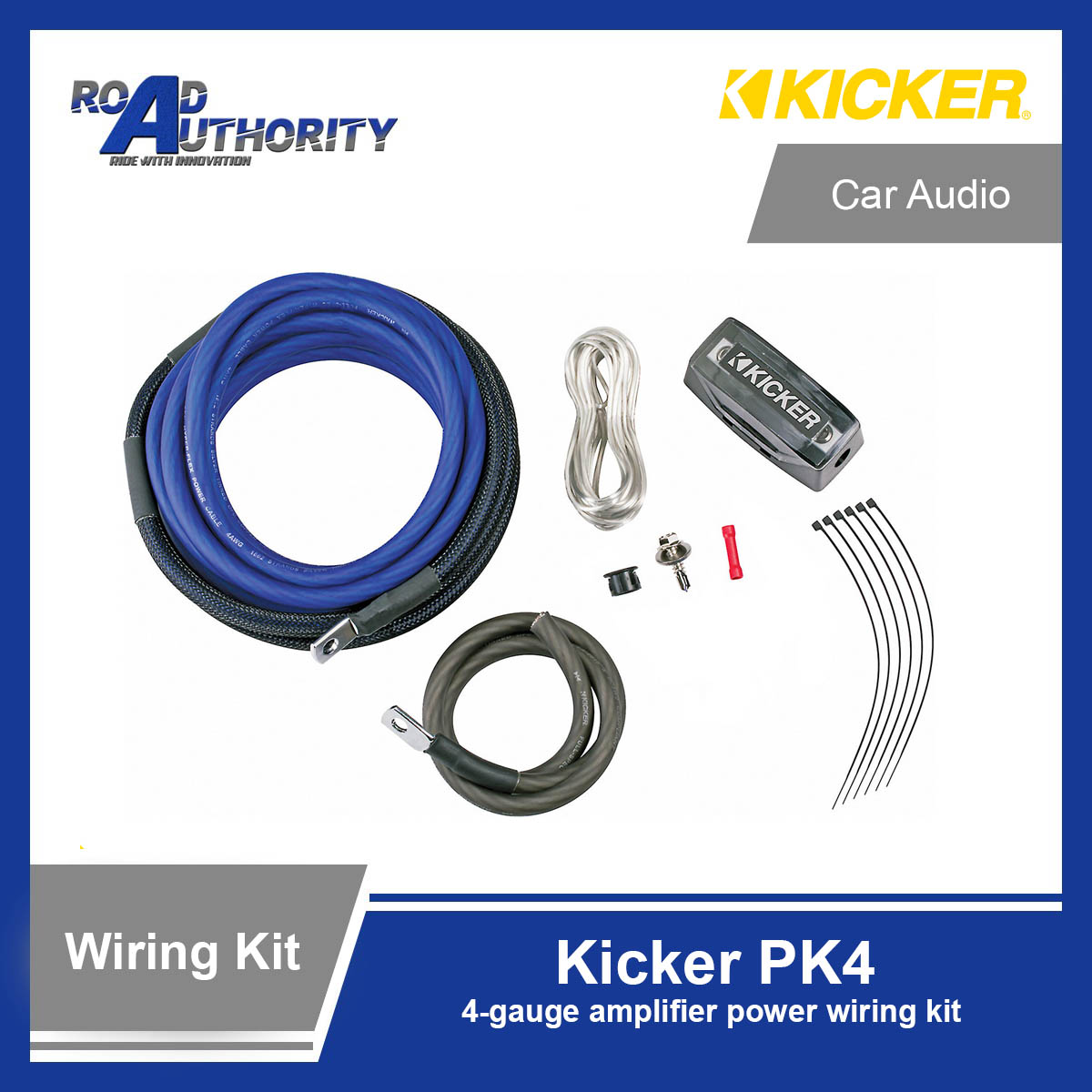 Kicker PK4 4gauge amplifier Power Wiring Kit Lazada PH