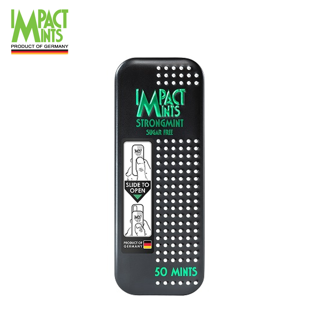 Kẹo ngậm không đường hương bạc hà thơm nồng strongmint sugar free impact mints 9 gram