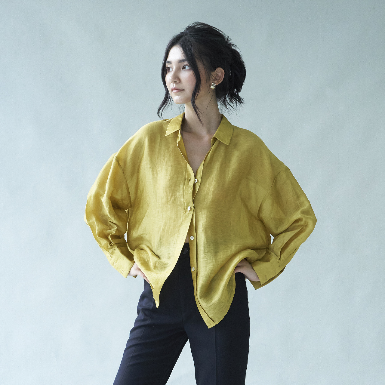 Áo sơ mi lụa xước 2ND DATE TOP036B
