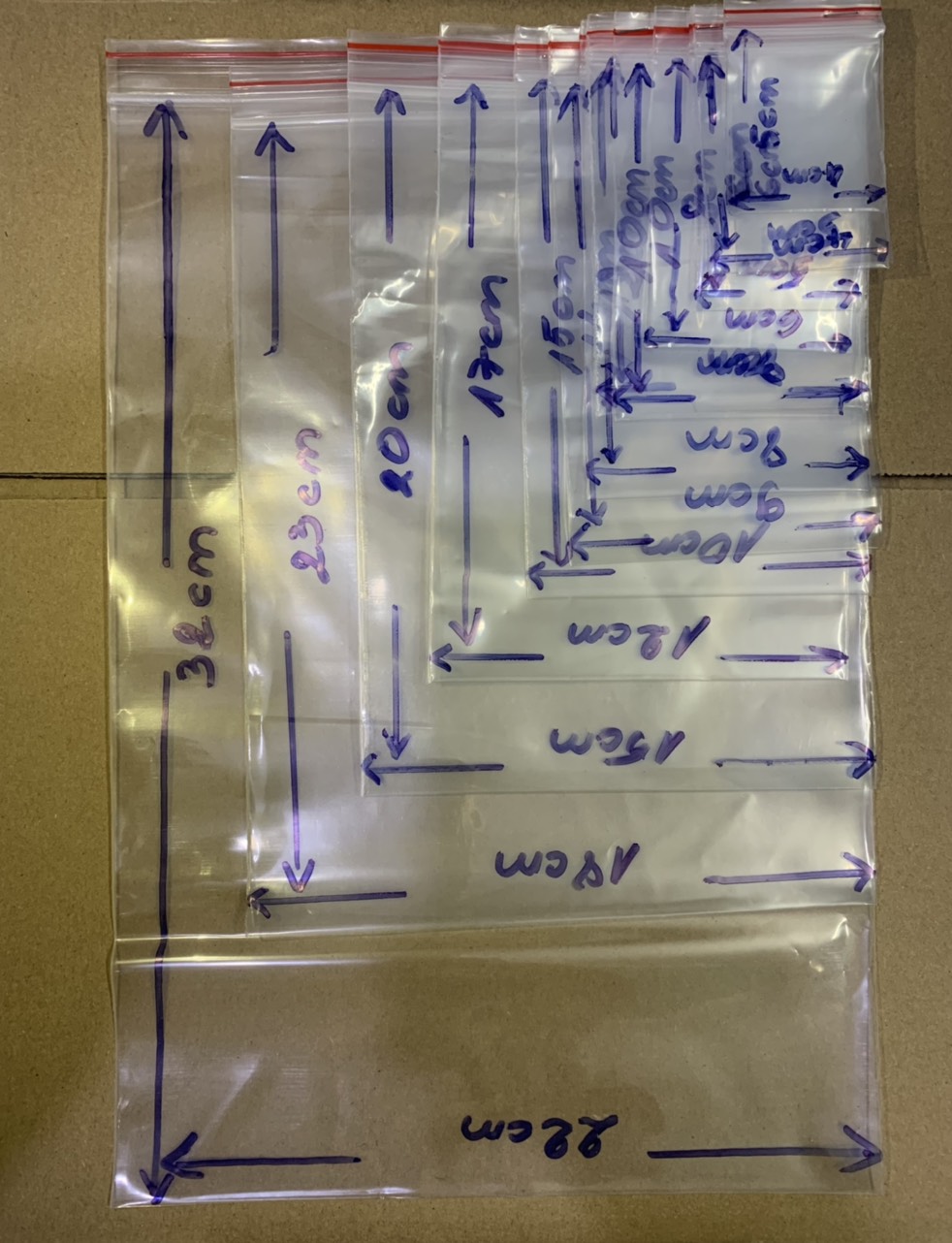 túi zip size nhỏ 100 túi