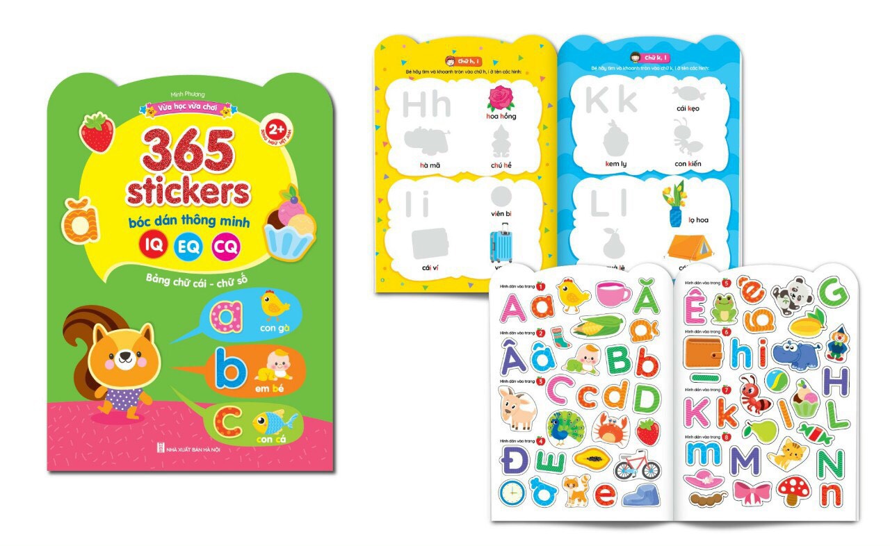 Sách - 365 Stickers bóc dán thông minh (COMBO Bộ 6 cuốn) - VH