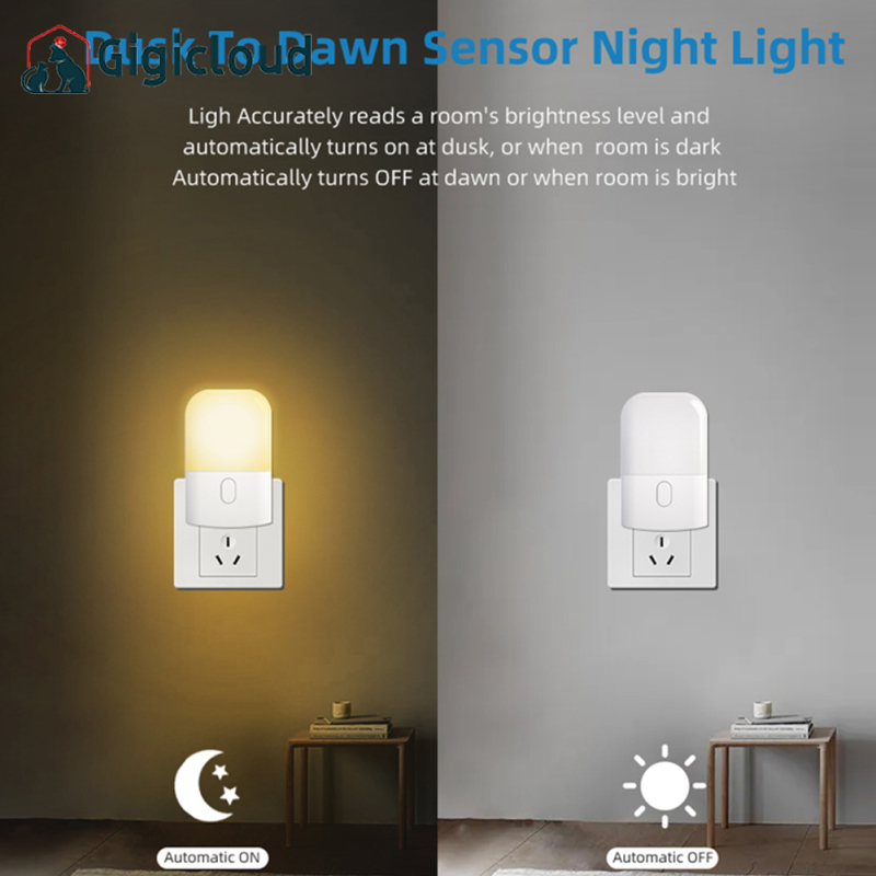 Plug In Night Light Motion Sensor Dimmable Night Light Adjustable Brightness For Bedroom Bathroom Kitchen Hallway Stairs