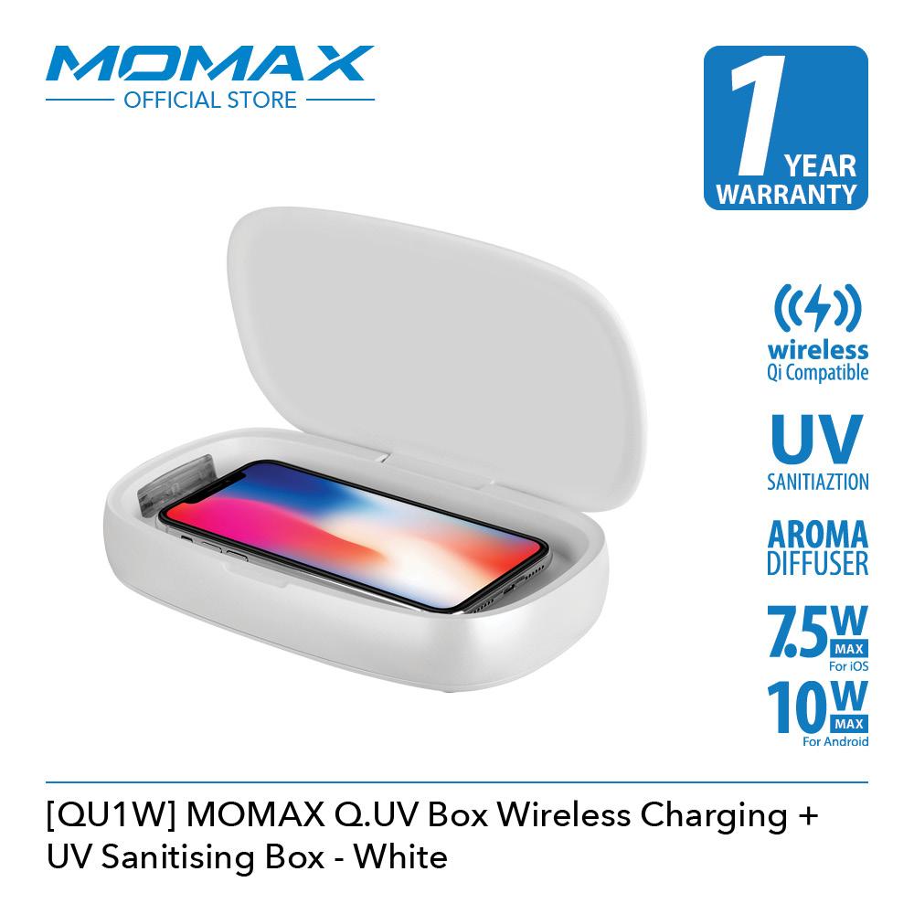MOMAX [QU1] Box Wireless Charger UV Sanitising Box Lazada