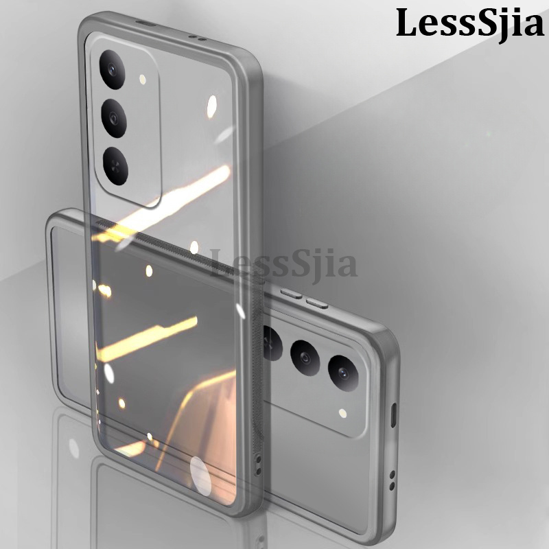Phone cover Realme C75X C75 14X Back case Camera Protection Semi Transparent Soft Silicone Shockproof with Lens Protector Films for Realme 14X C75 C75X Phone cases.