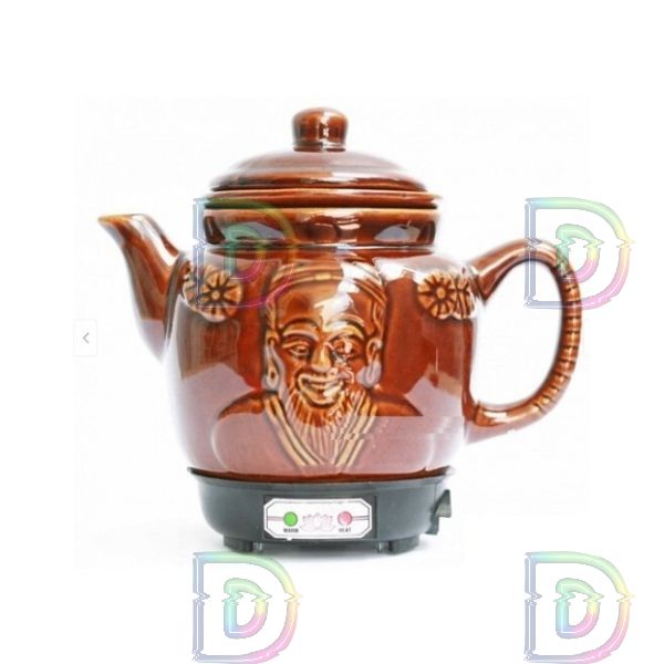 SIÊU NẤU THUỐC TỰ ĐỘNG  2.8L CÓ VÒNG SỨ TRẮNG, Ấm Sắc Thuốc Bắc Tự Động Ngắt Nhiệt Chính Xác, Ấm Đun Thuốc Bằng Điện 300W , Thân Gốm Phủ Men 3 Màu, Có 2 chế độ nấu nhanh và nâu chậm