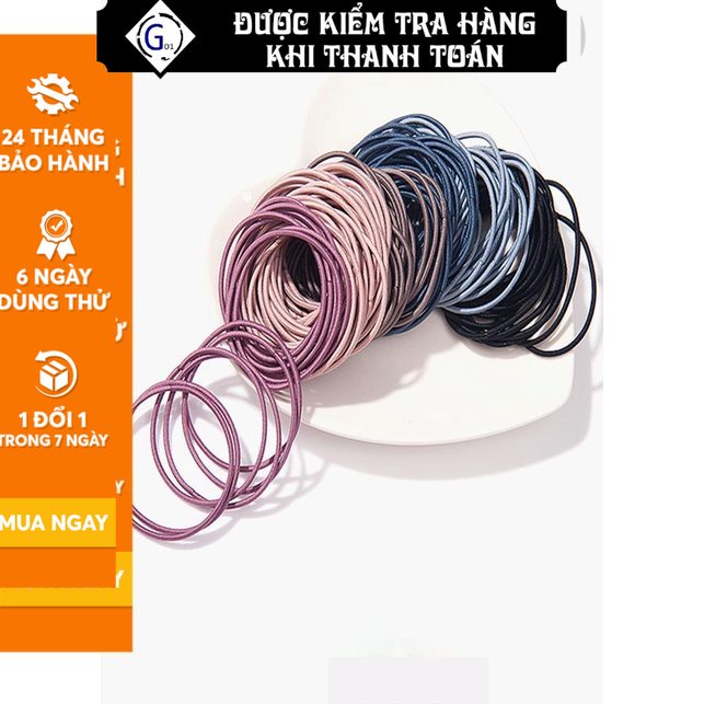 Combo 5 Thun Cột Tóc G01 Đủ Màu – Phong Cách Hàn Quốc, Phụ Kiện Tóc Nữ Xinh Xắn Cho Mẹ Và Bé