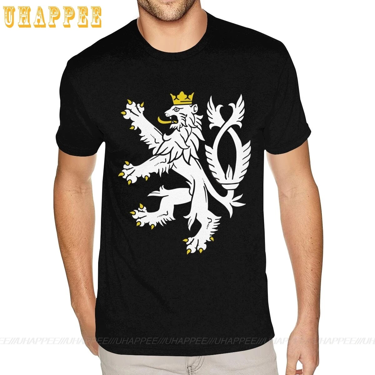 Coat Of Arms Of The Czech Republic Tees Fitness Tees Shirts Man Short Sleeves Low Price Ed Top Apparel