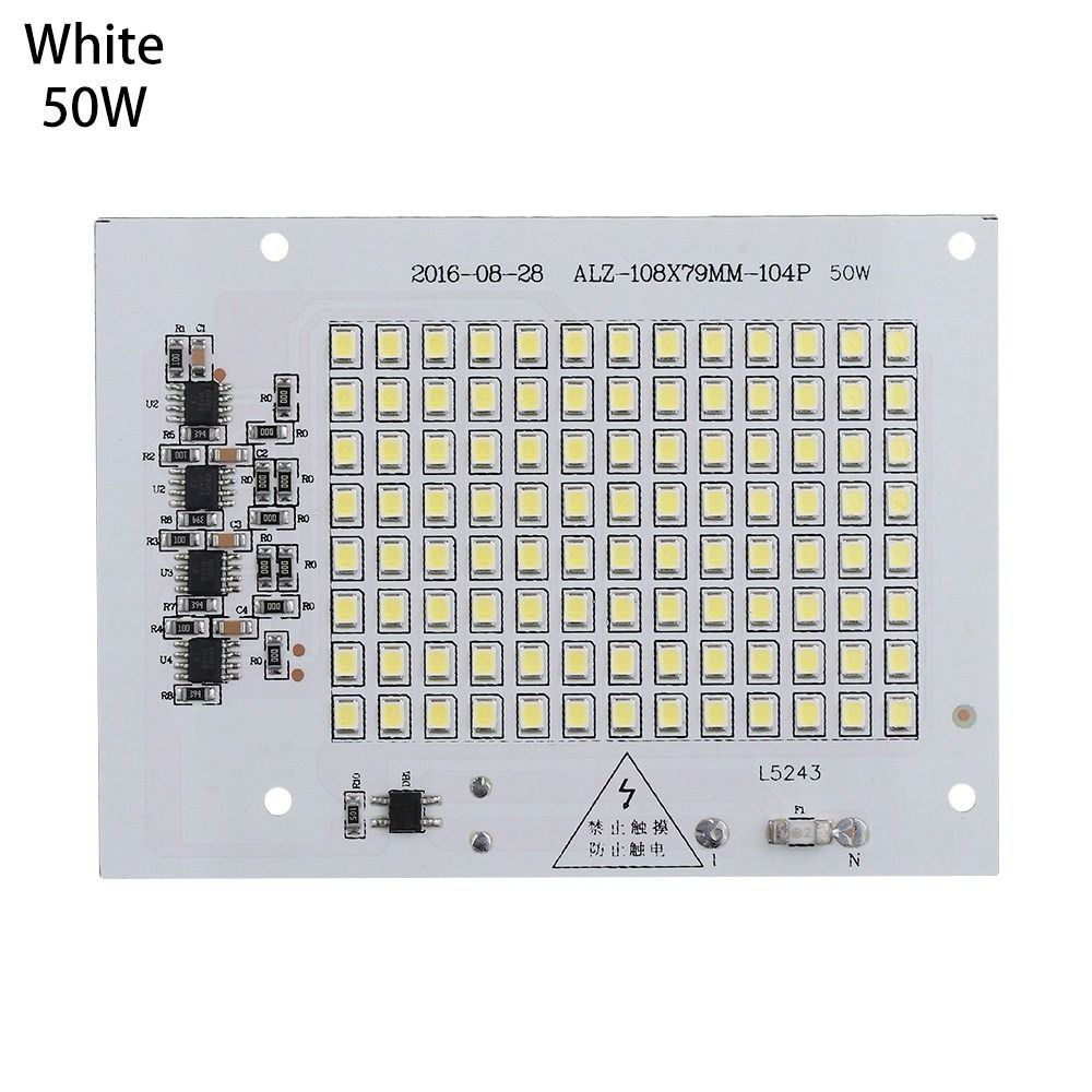 Kiohfub 10w 20w 30w 50w 100w chip led đầu vào 220v smd 2835 hạt đèn pha mới công suất cao hạt đèn không cần lái xe đèn chiếu sáng ngoài trời