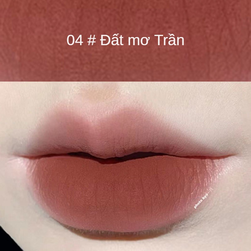 Môi Bùn Mỏng Bùn Không Khí Son Môi Son Bóng Mờ Nhung Mờ Son Bóng Trắng