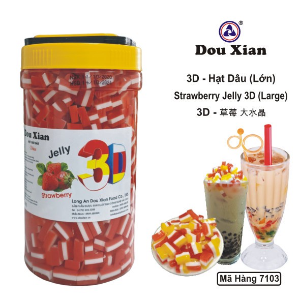 Thạch rau câu 3D Douxian hộp 2.5kg