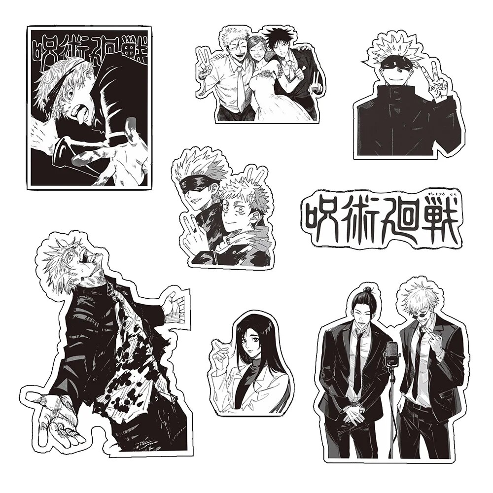 10/30/60%20s%20Jujutsu%20Kaisen%20Anime%20Stickers%20Black%20White%20Cartoon%20Decals%20DIY%20Decoration%20Scrapbooking%20Laptop%20Phone%20Stationery%20Kid%20Toy%20-%20Image%204