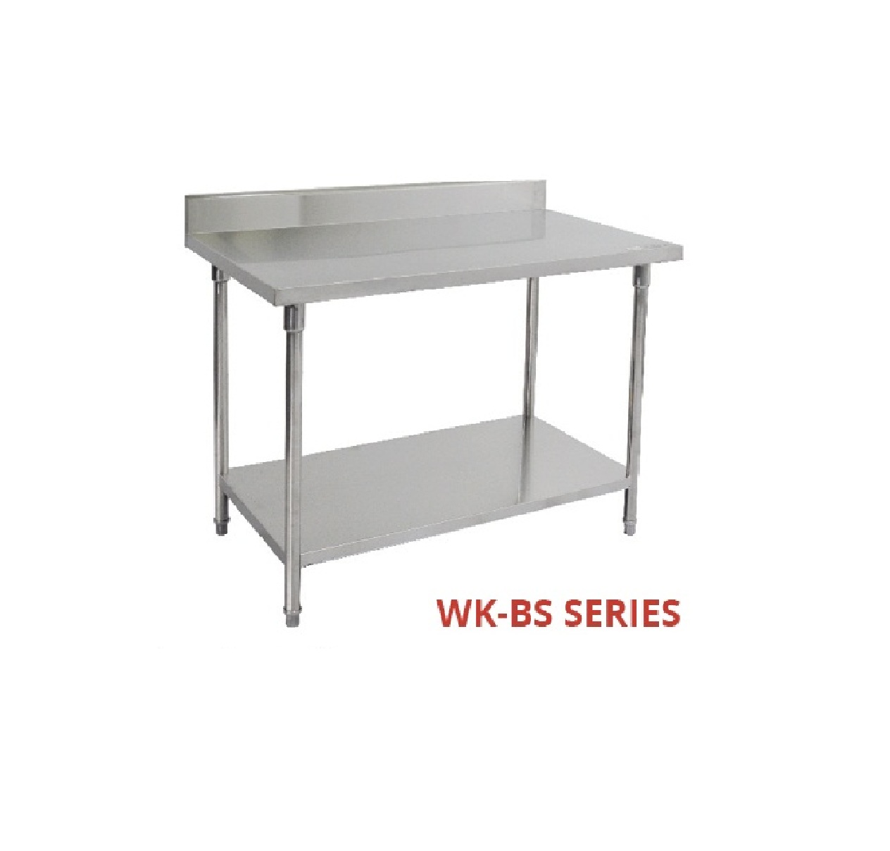 S/s Working Table With backsplash / Meja Kerja GETRA Tipe WK120BS