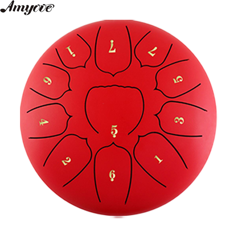 Steel Tongue Drum For Beginners 6-inch 11-tone Tongue Drum With Drumstick Professional Percussion Instrument