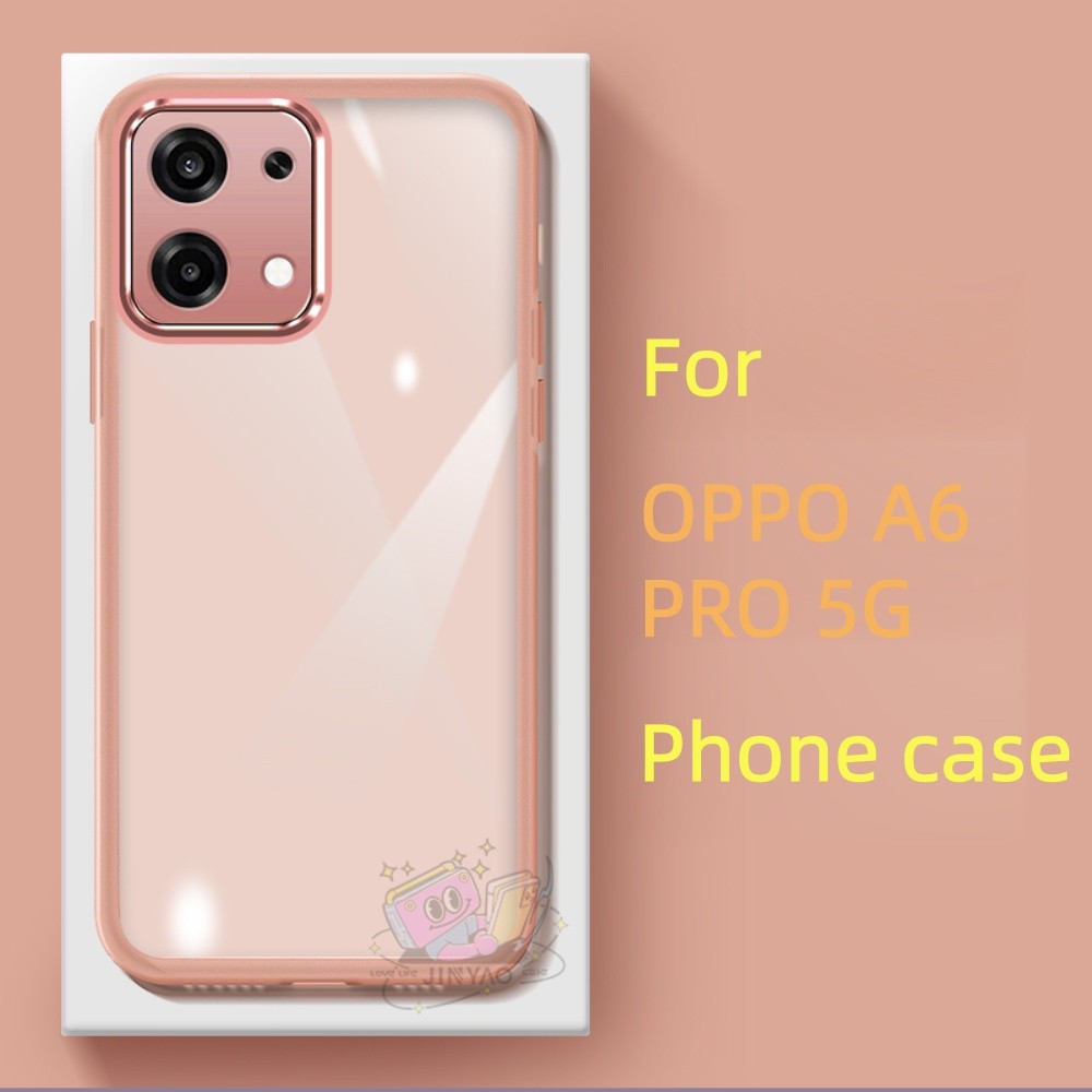 【Design】For OPPO A6 PRO 5G Phone case transparent Lens protector Thermoplastic Polyurethane Geometric Novel Anti-fingerprint Protective Case. 