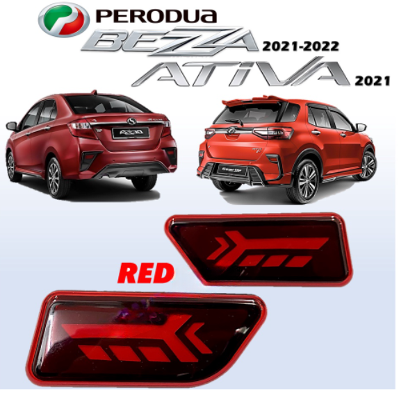 Perodua Ativa / Bezza 2020 Rear Bumper LED Reflector with Runing Light ...