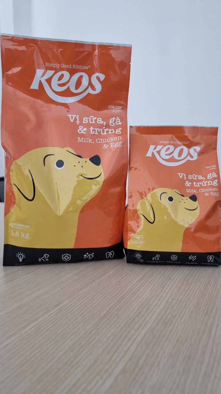 KEOS thức ăn cho chó dạng hạt dành cho chó mọi lứa tuổi
