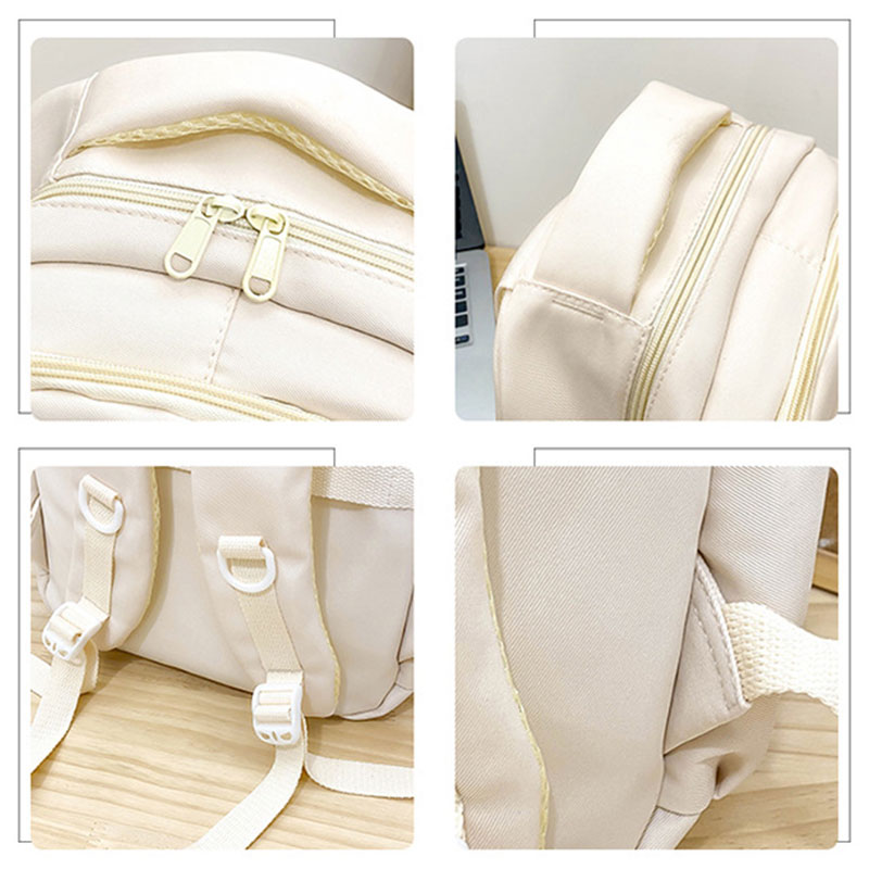 YA ZHOU LONG College-style backpack, student school bag, large capacity backpack