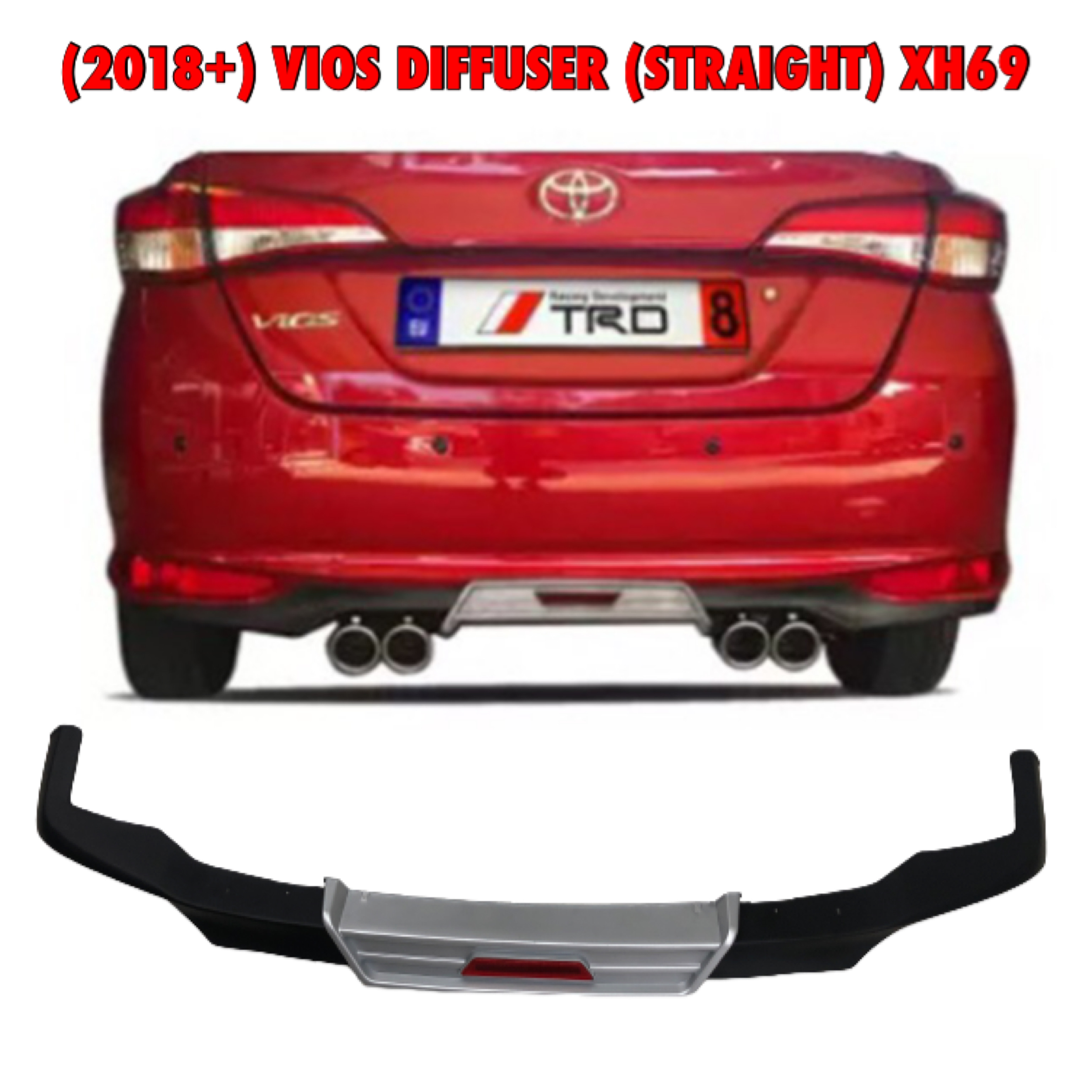 GECA 2018 2019 2020 2021 2022 2023 Toyota Vios Car Rear Bumper ...
