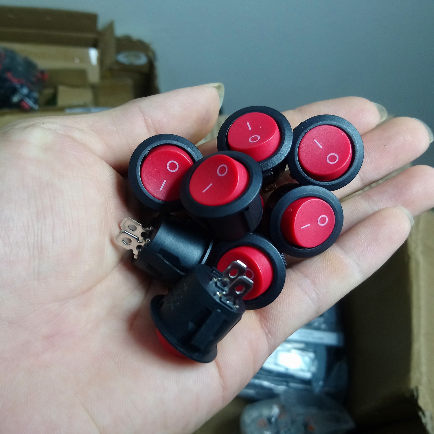Bộ 5 Chiếc Công tắc bập bênh KCD1 Loại To 20mm