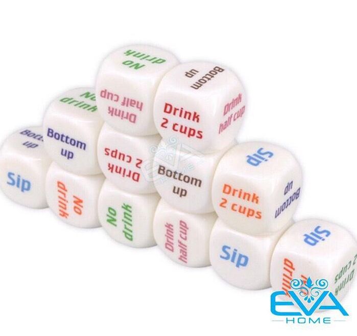 [HCM]Xí Ngầu Ăn Nhậu Uống Bia Drinking Game Dice Kèm Hộp lắc Trong suốt