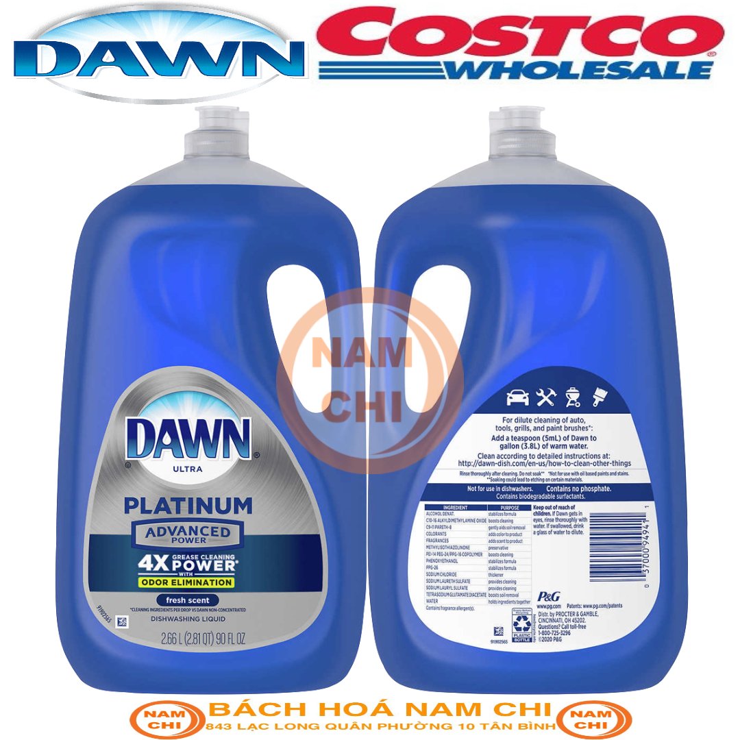 Nước rửa chén dawn ultra platinum advanced 2.66l