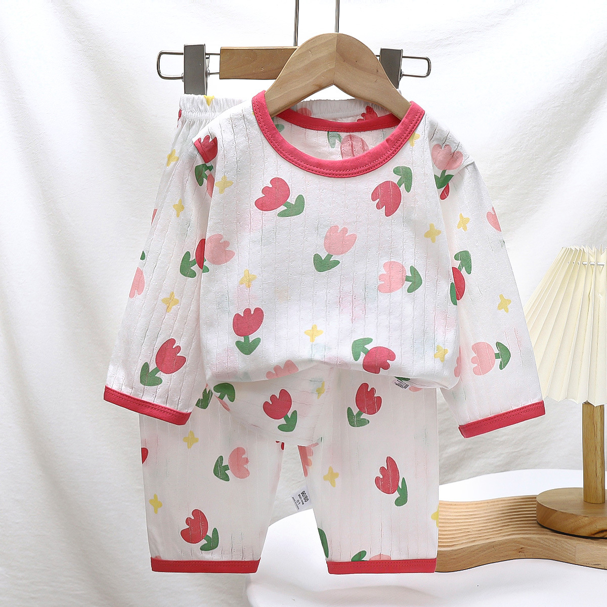 【Trending in Fashion】 Children's Pajamas Home Clothes Set 100 Cotton Summer New Boys' Air-conditioned Clothes Girls' Clothes Summer Children's Clothes.