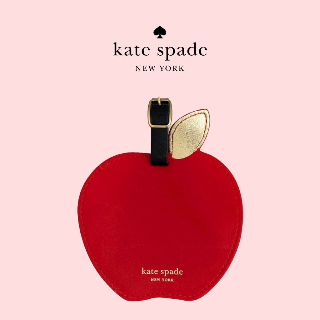 Kate Spade Stationery Round Red Vegan Leather Luggage Tag for Women,  Durable Suitcase ID Tag - Apple | Lazada Singapore