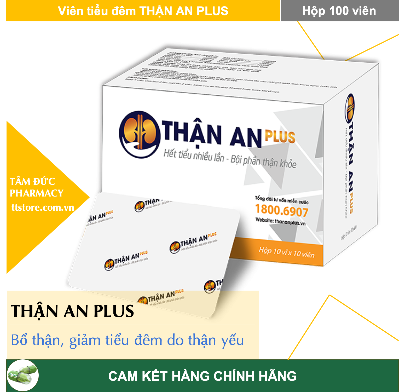 THẬN AN PLUS [Hộp 120 viên] - Bổ thận, giảm tiểu đêm
