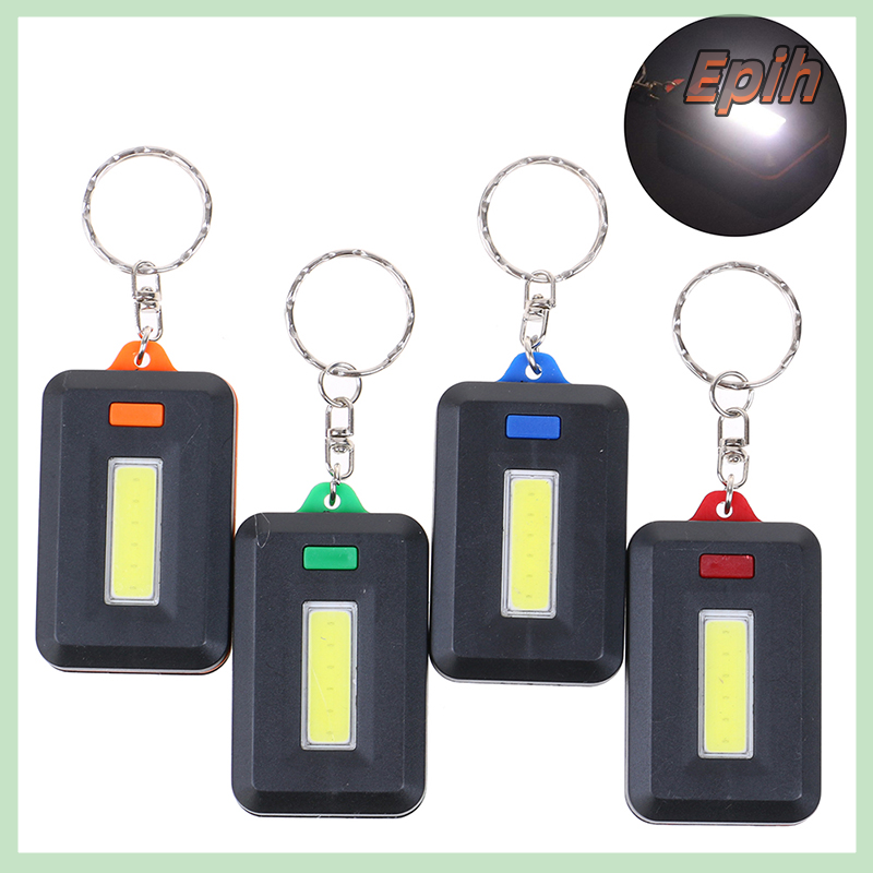 [Epih] Cob flashlight keychain mini led flashlight portable outdoor emergency light