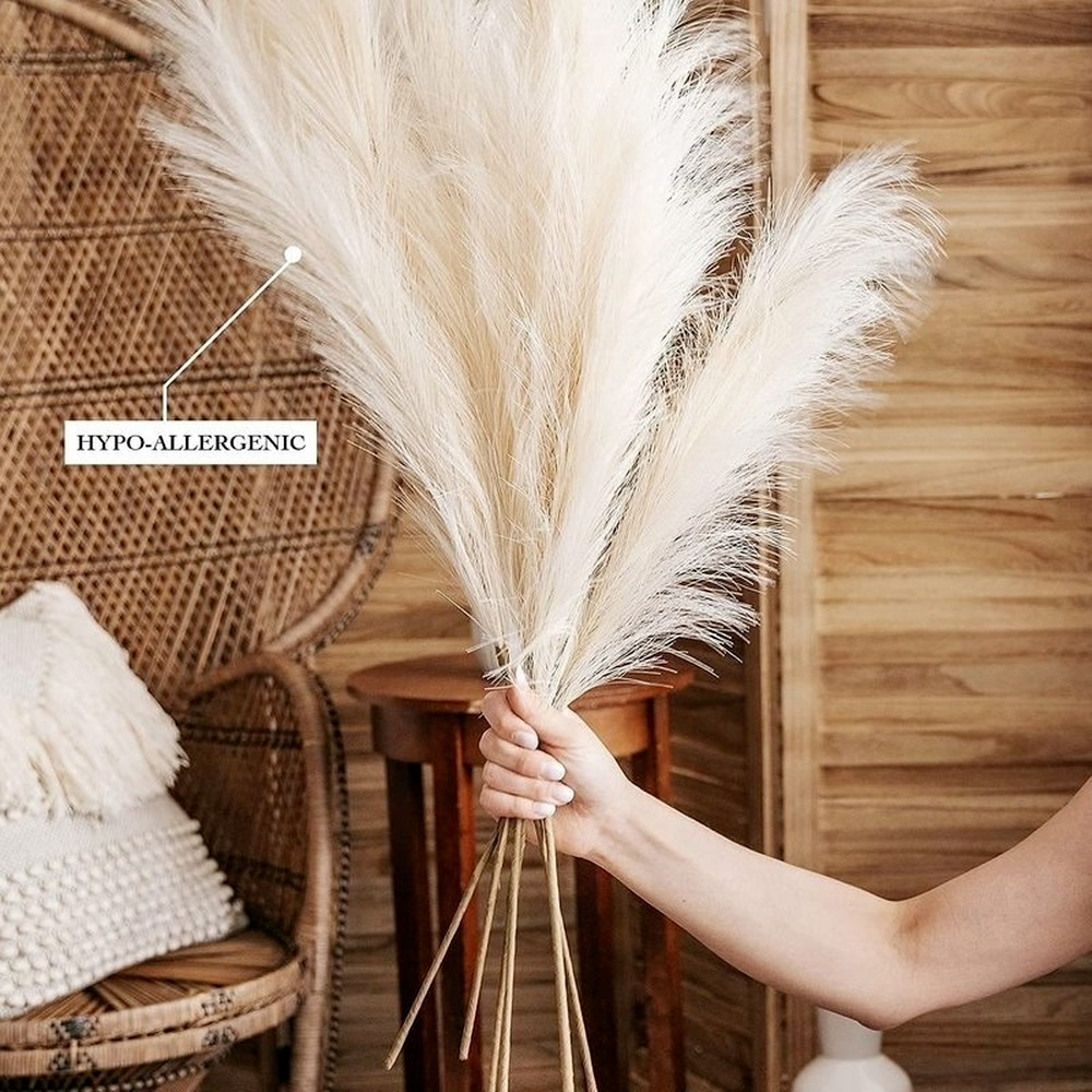 1Pc 90Cm Nhân Tạo Pampas Cỏ Trang Trí Giả Cây Sậy Mô Phỏng Hoa Cây Sậy Cho Tiệc Cưới Khu Vườn Nhà DIY Giả Vật Có Hoa trang Trí