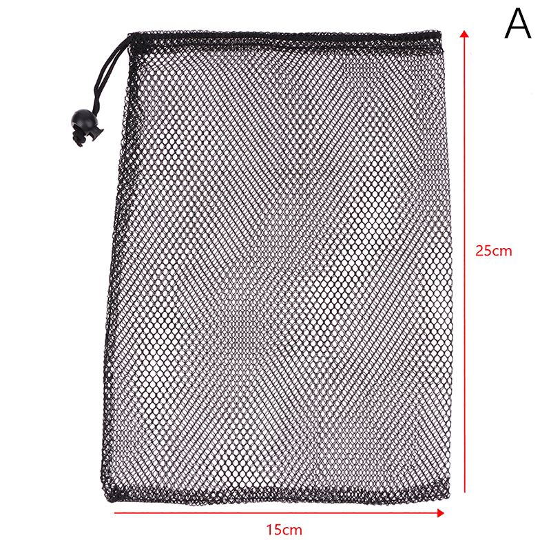 Black Durable Nylon Mesh Drawstring Bag Storage Multi Home Travel Laundry BagLivest. 