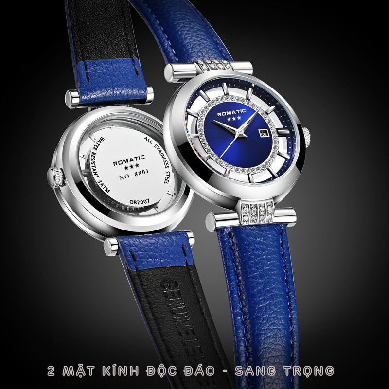 [Miễn Phí Ship] Đồng hồ Nữ ROMATIC Paris, Dây da mềm mại