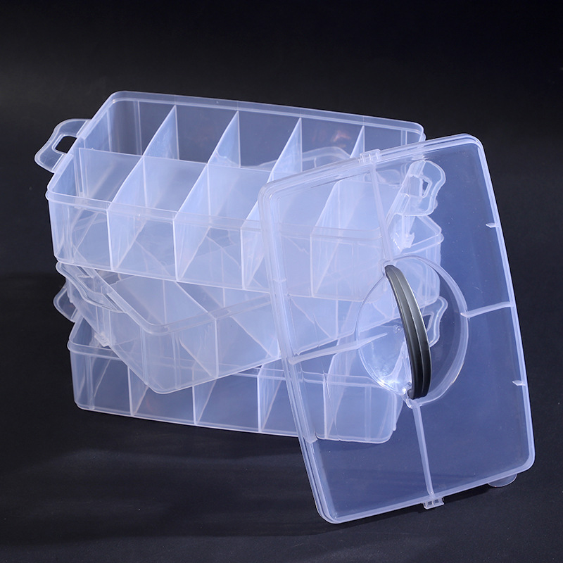 3%20Layer%20Stackable%20Clear%20Plastic%20Jewelry%20Beads%20Box%20Organizer%20Storage%20Case%20Container%20With%20Adjustable%20Dividers%2030%20Grids%E3%80%80Junna%20-%20Image%203